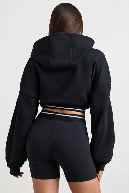 Cropped Hoodie in Black