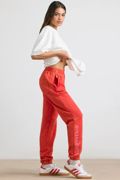 Oversized Joggers in Red