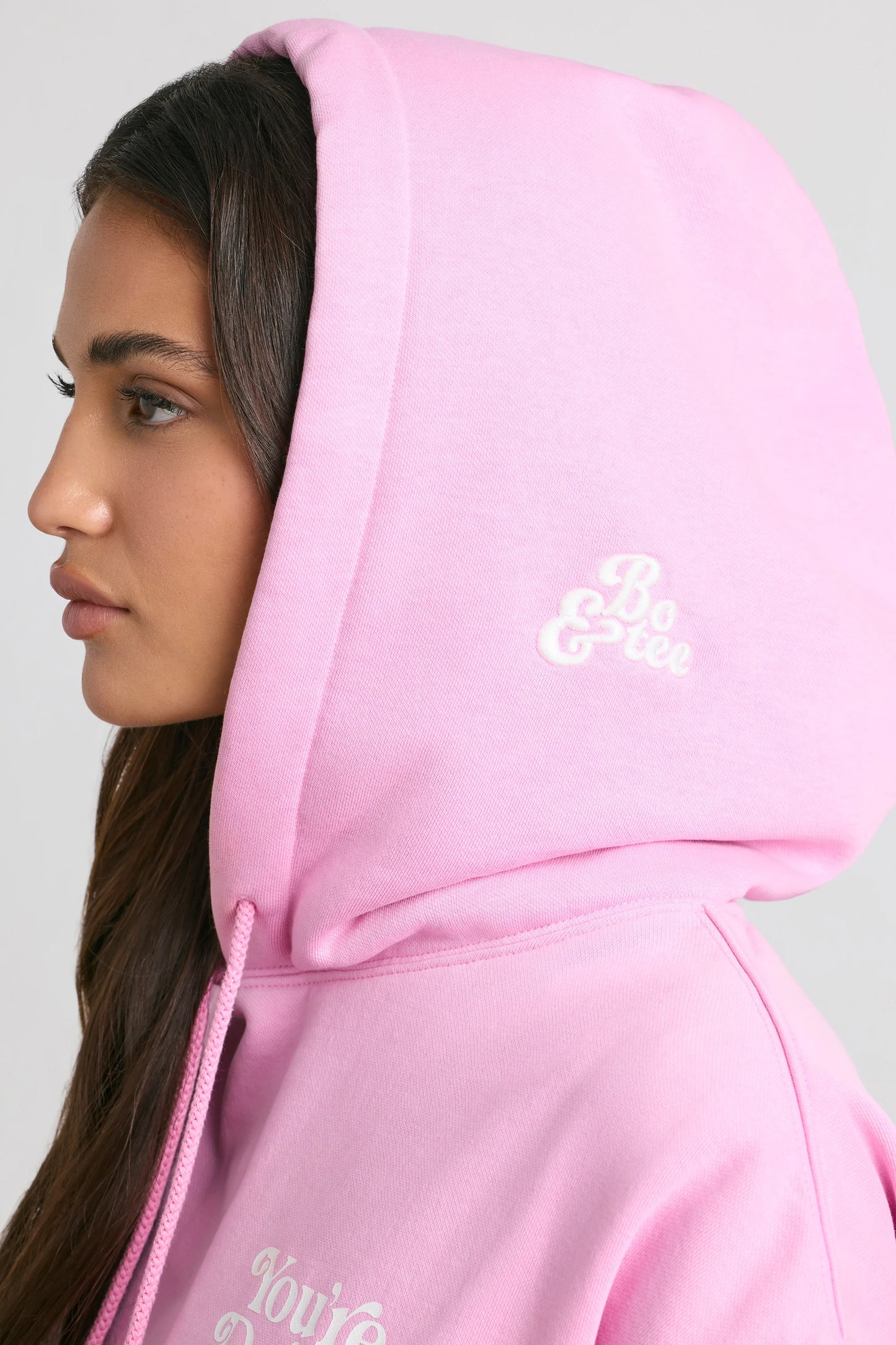 Oversized Hoodie in Bubblegum Pink