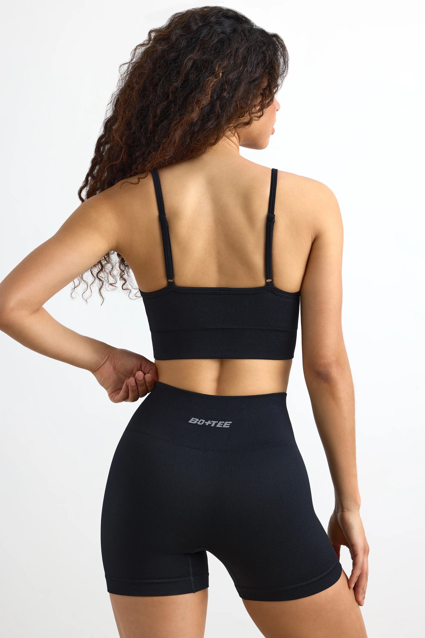 Super Sculpt Seamless Mini Shorts in Black