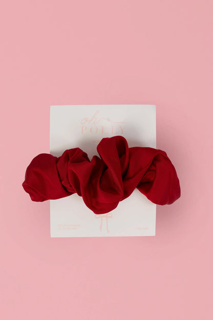 Oversized Scrunchie in Ruby Red