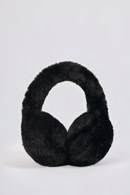 Faux-Fur Earmuffs in Black