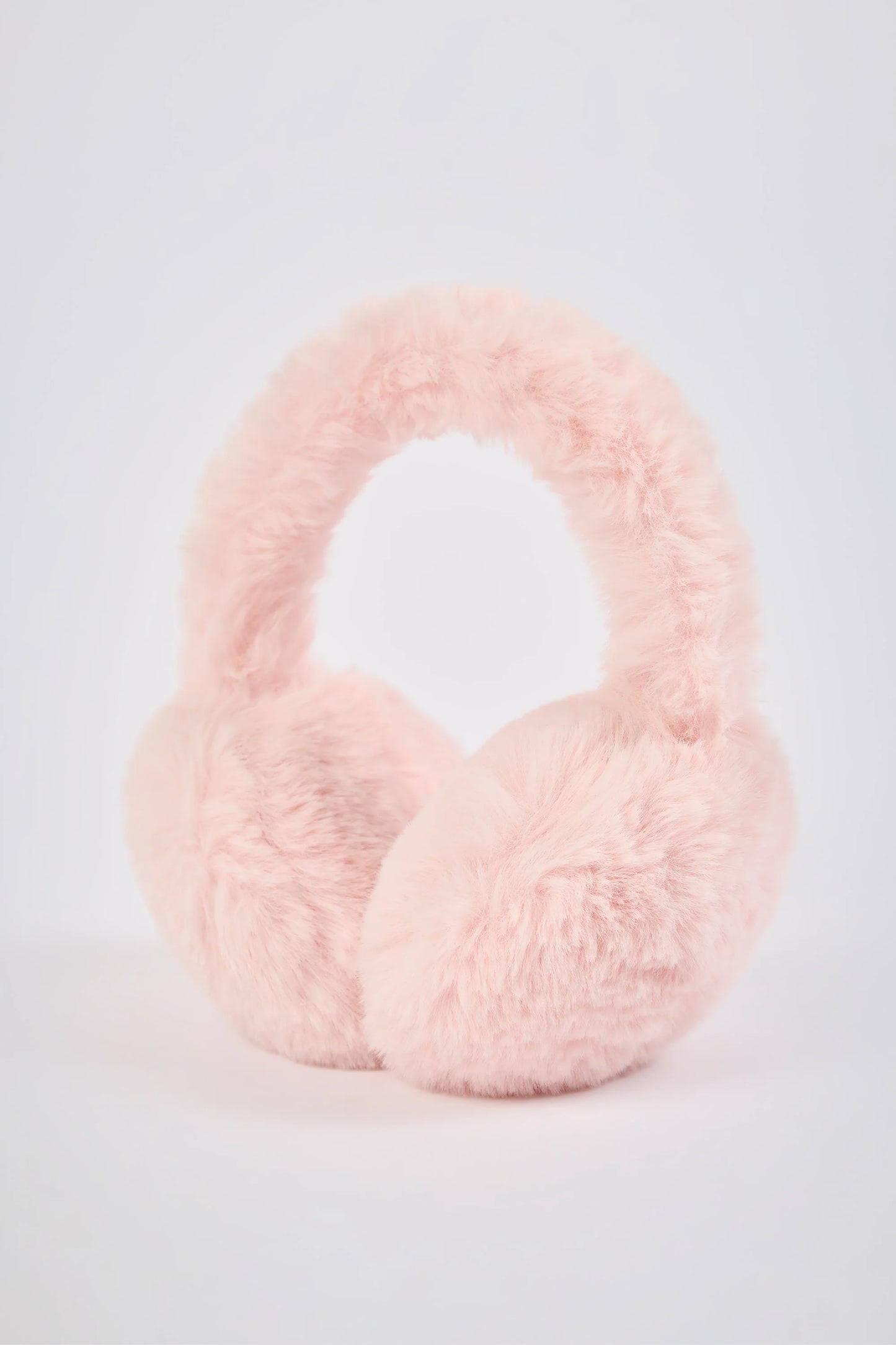 Faux-Fur Earmuffs in Pastel Pink