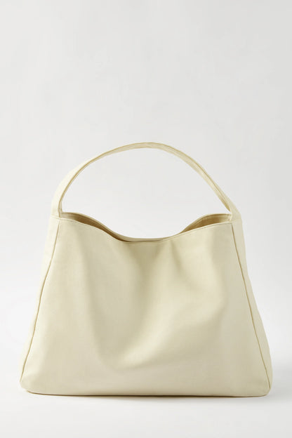 Sporty Oversized Tote Bag in Bone