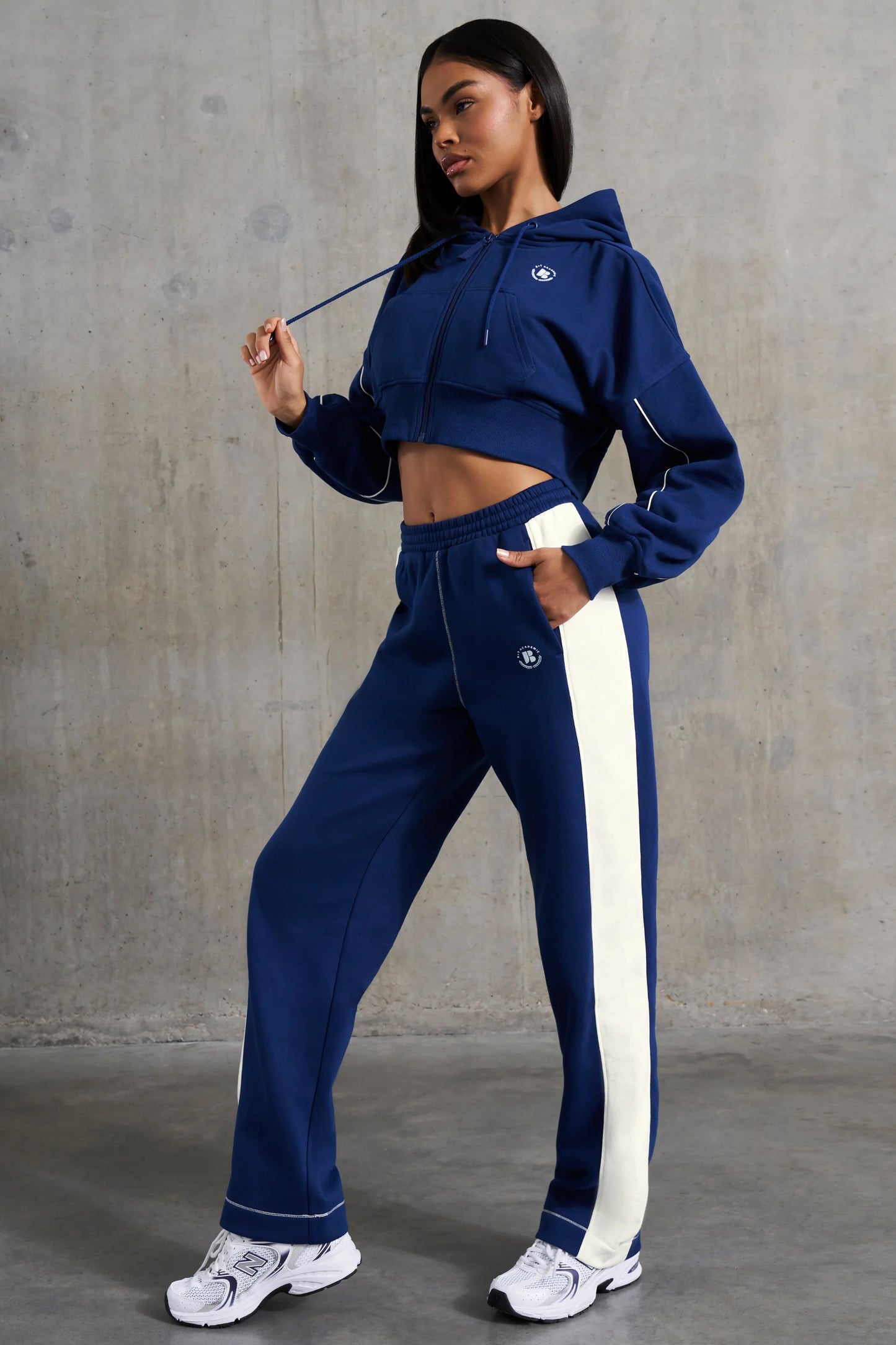 Wide Leg Sweatpants in Navy