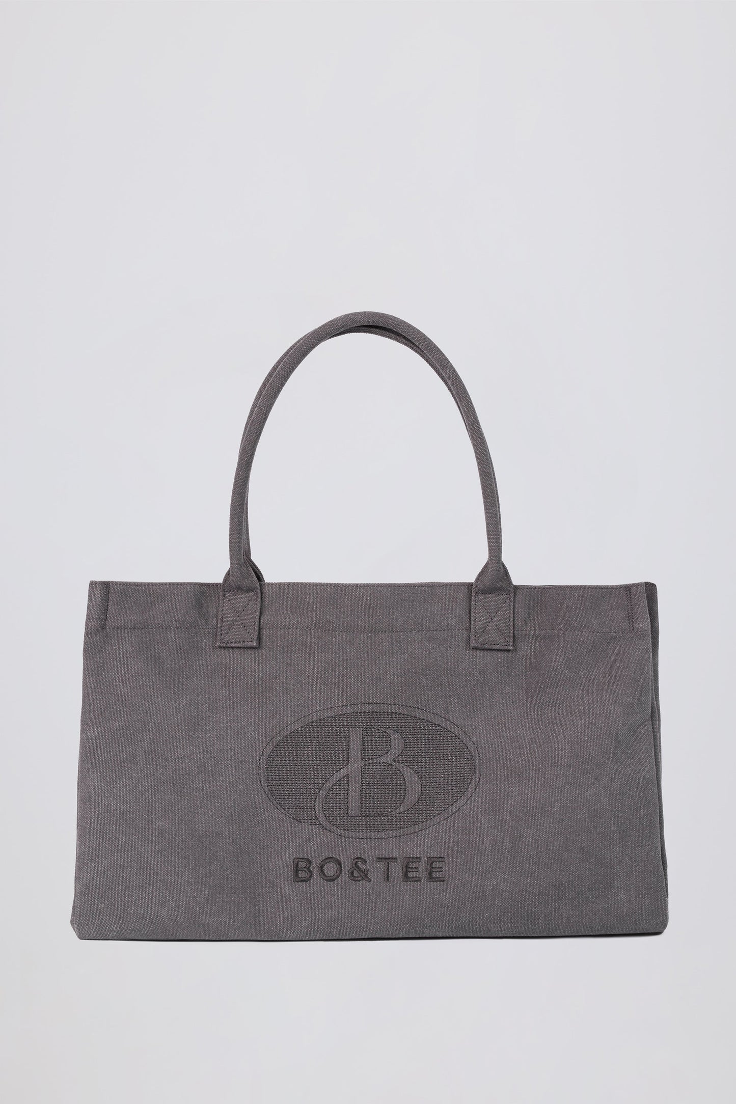 Oversized Canvas Tote Bag in Washed Charcoal