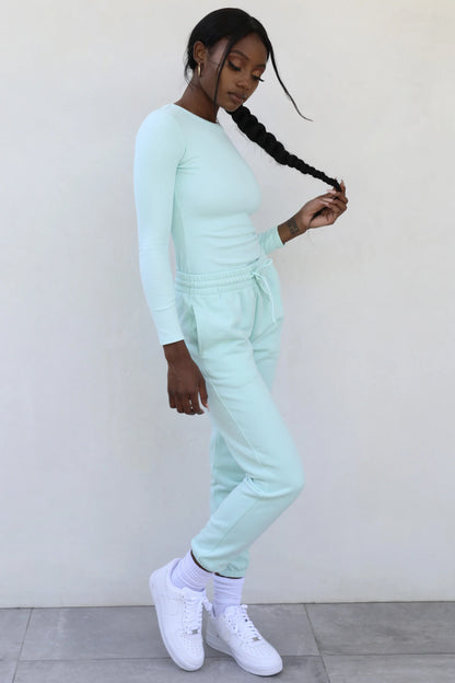 Petite Classic Joggers in Mint