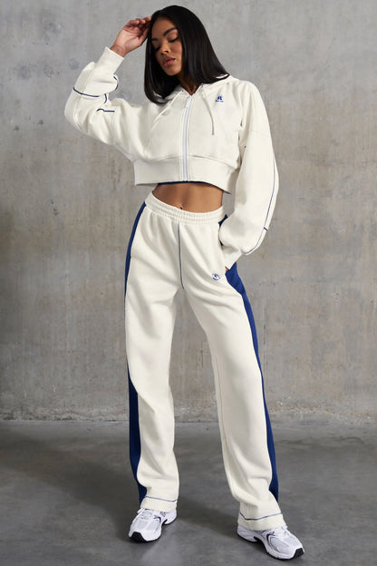 Wide Leg Sweatpants in White