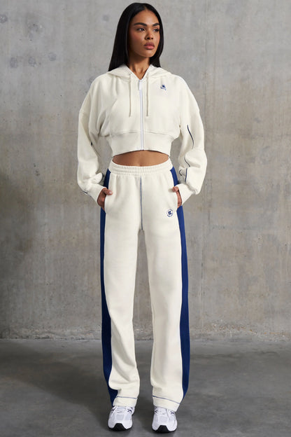 Wide Leg Sweatpants in White