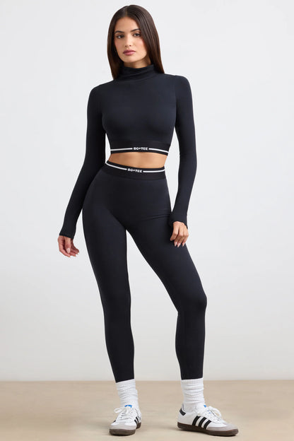 High-Waist Leggings in Black