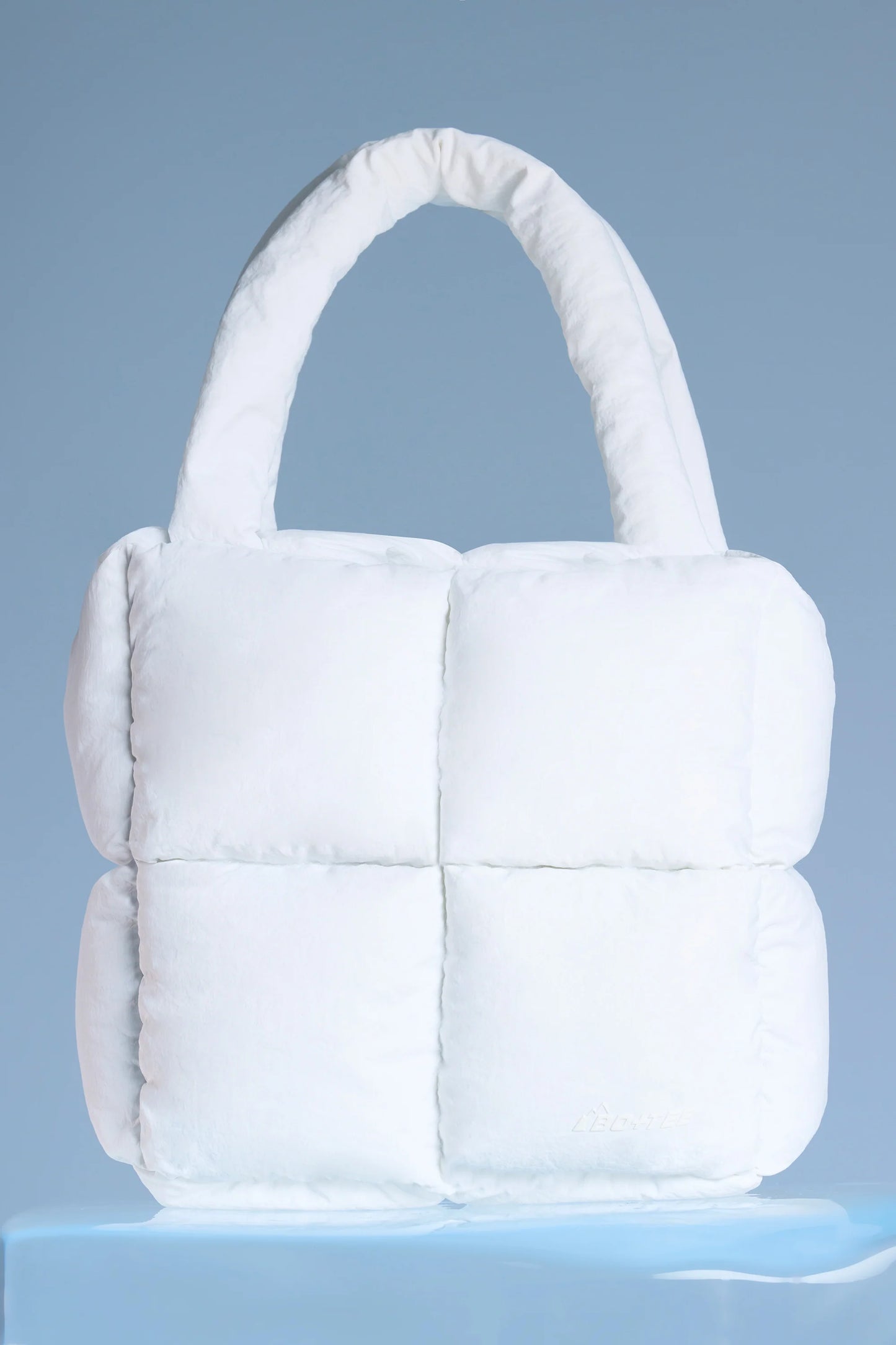 Quilted Puffer Bag in White