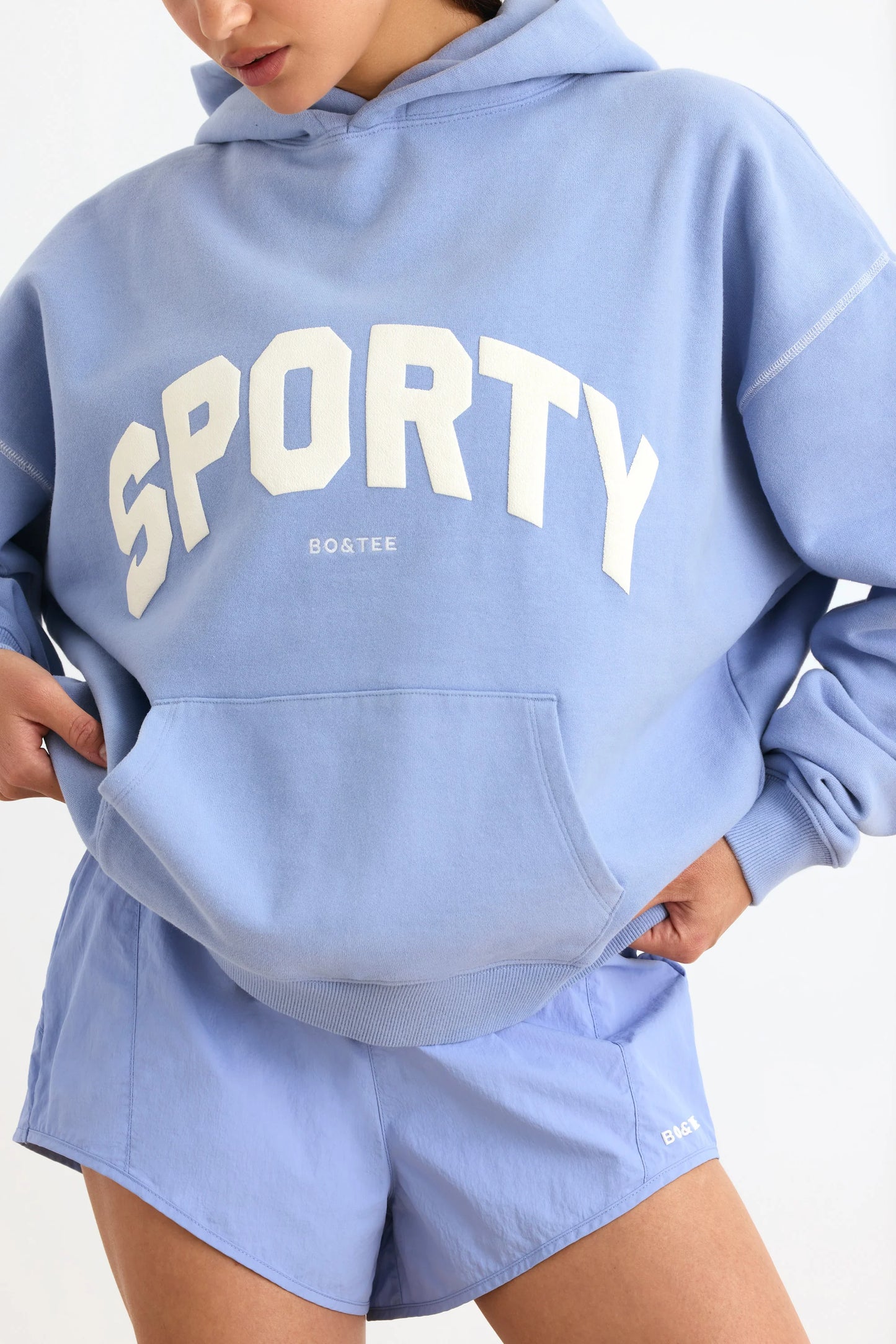 Oversized Hoodie in Lavender Blue