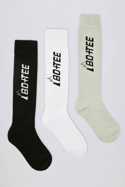 Multipack of Ribbed Knee Socks in Multi