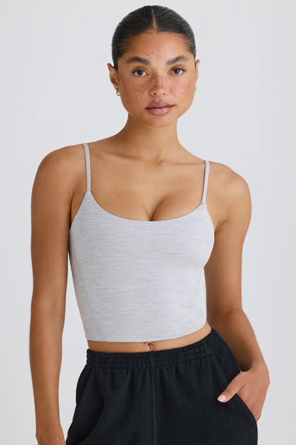 Soft Active Tank Top in Grey Marl