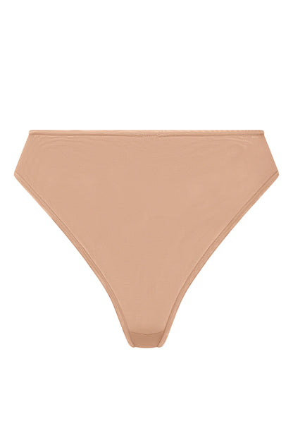 Soft Mesh Brief in Warm Peach