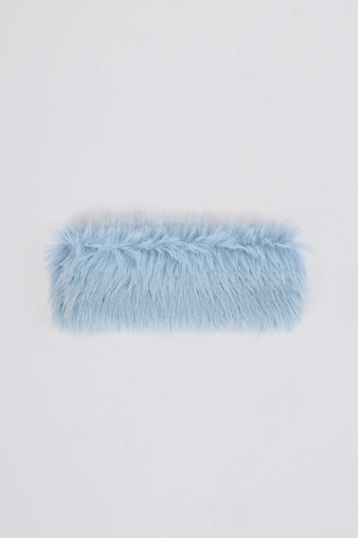 Faux-Fur Headband in Ice Blue