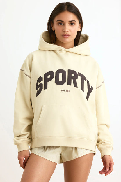 Oversized Hoodie in Bone