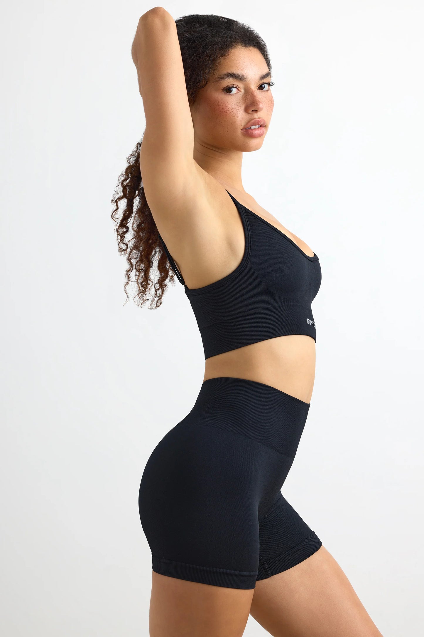 Super Sculpt Seamless Mini Shorts in Black