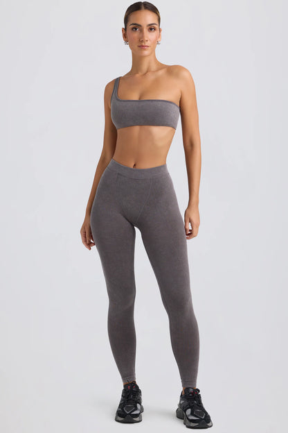 Seamless Rib Leggings in Washed Charcoal