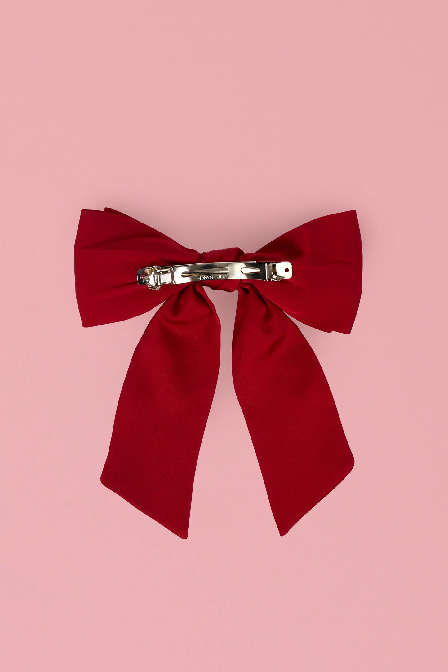 Bow Hair Clip in Ruby Red