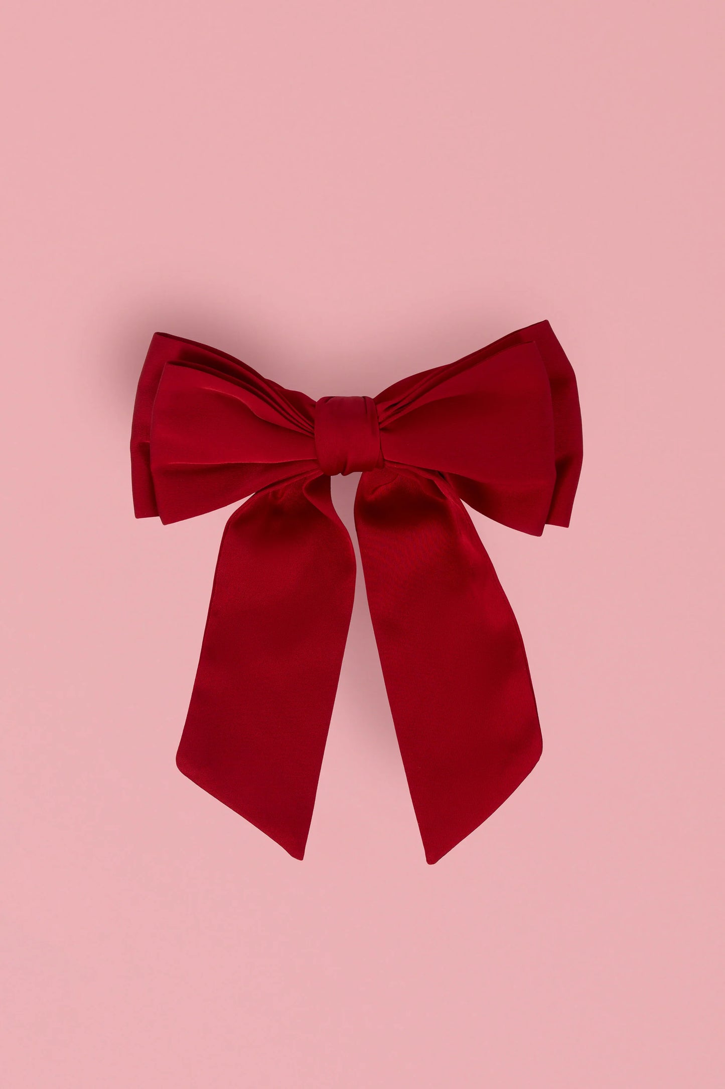 Bow Hair Clip in Ruby Red