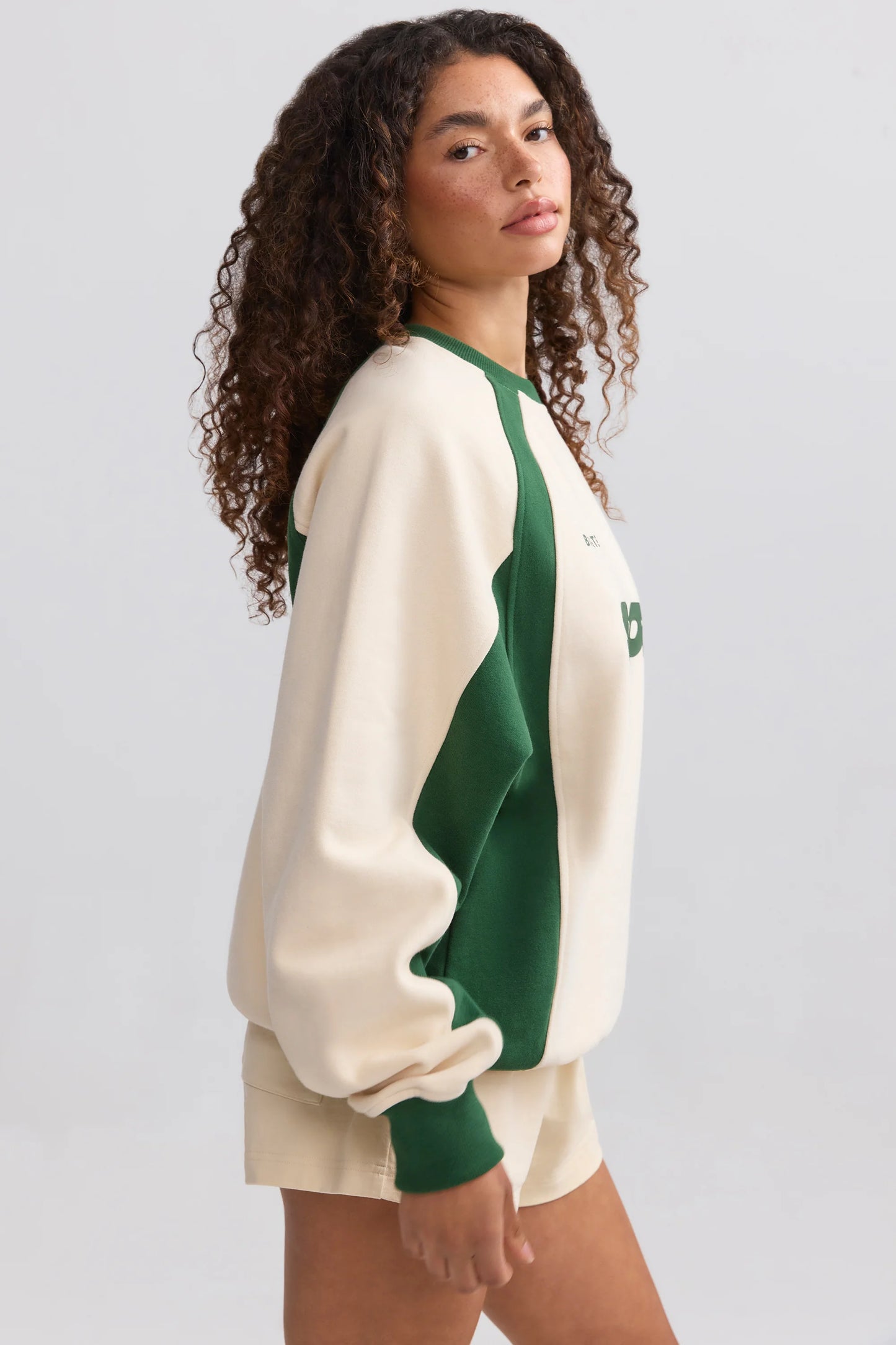 Oversized Colourblock Sweatshirt in Marble