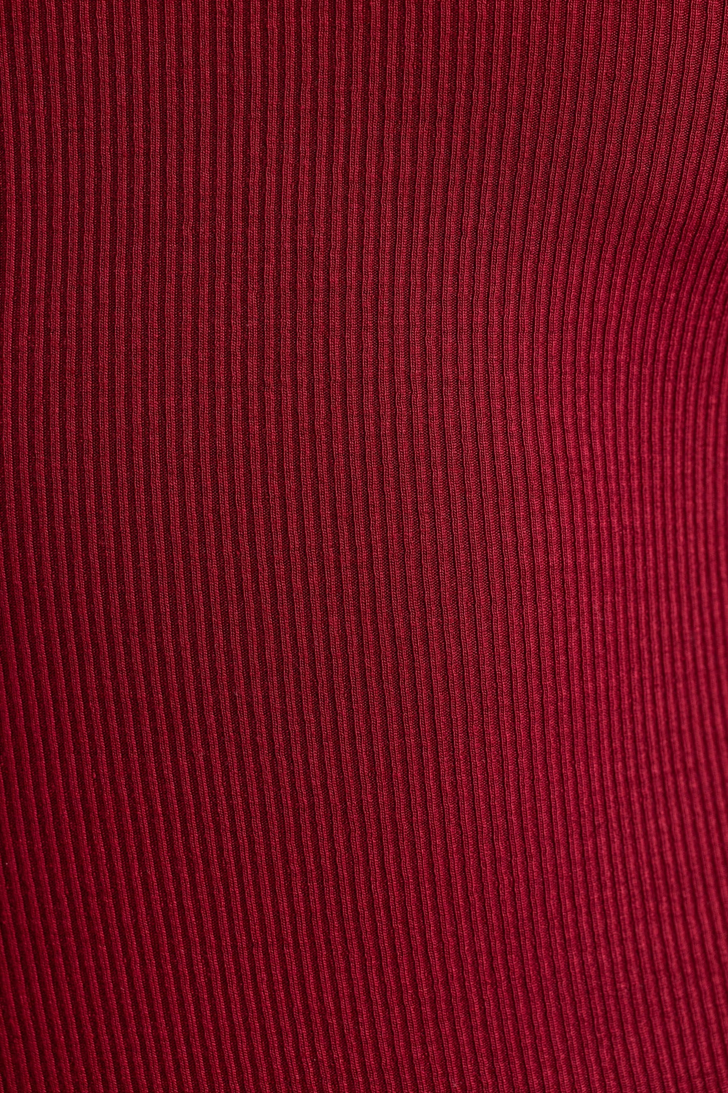 Ribbed Modal Long Sleeve Bodysuit in Maroon