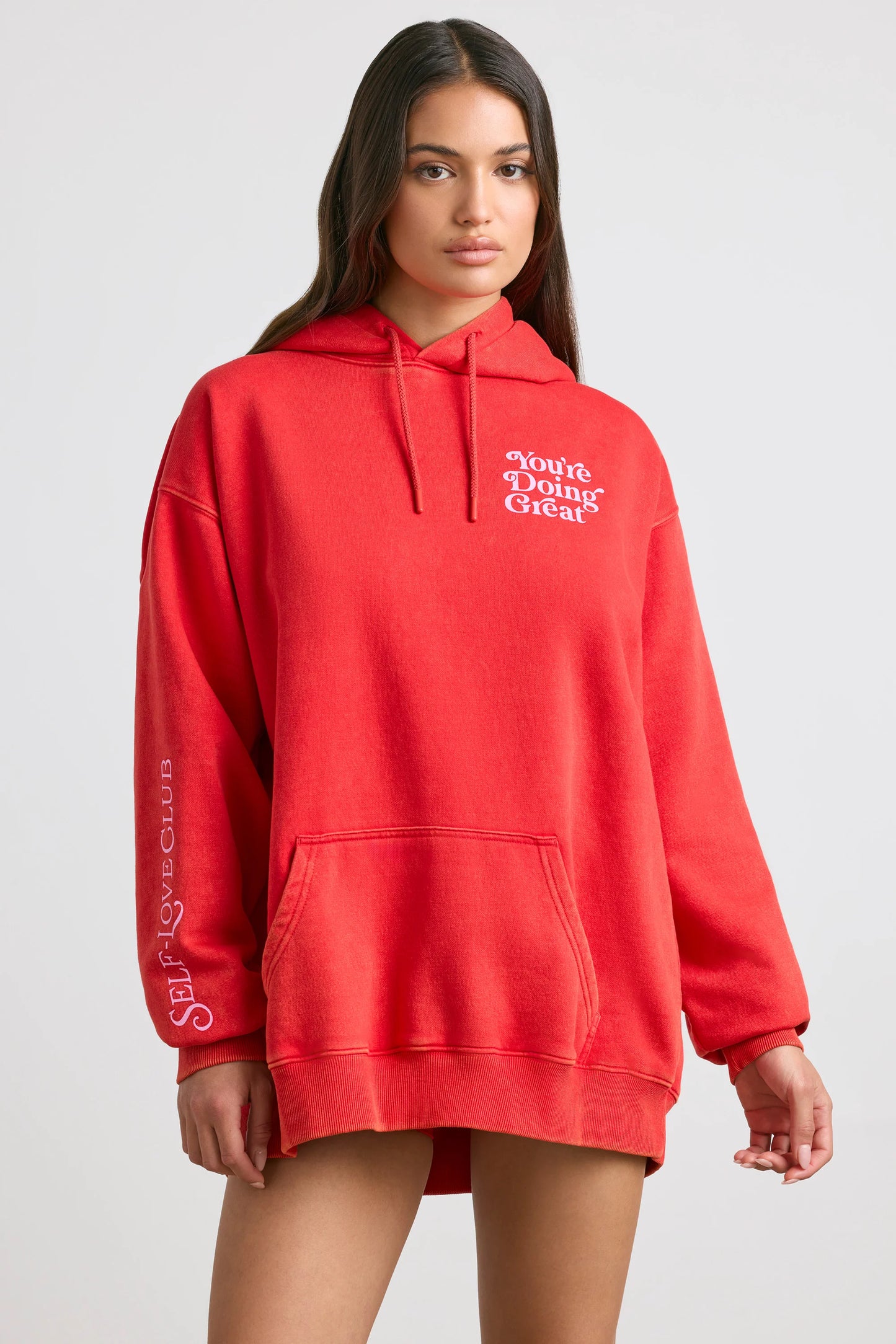 Oversized Hoodie in Red