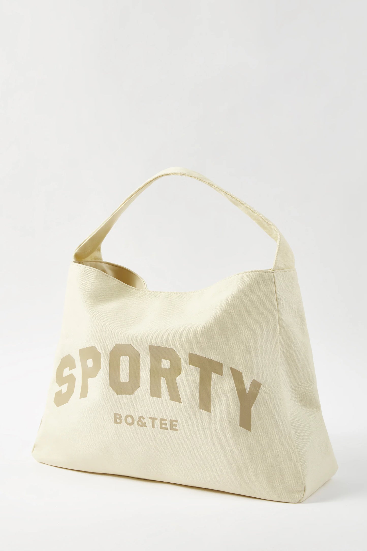 Sporty Oversized Tote Bag in Bone