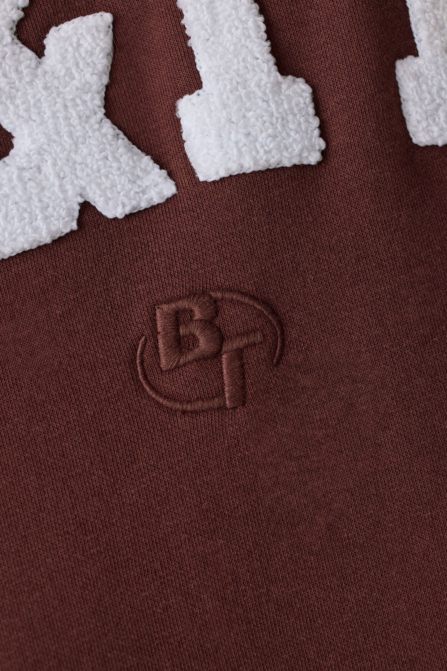 Oversized Crew Neck Sweatshirt in Mahogany