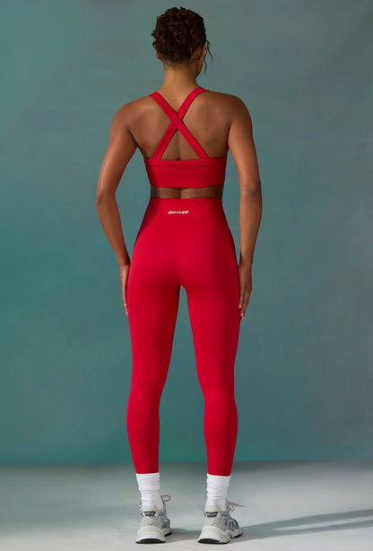 Super Sculpt Seamless Leggings in Tango Red