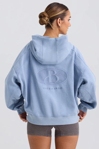 Oversized Hoodie in Washed Blue