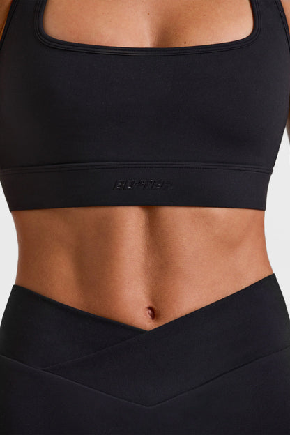 Halterneck Crop Top in Black