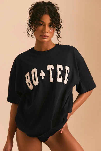 Oversized Short Sleeve T-Shirt in Black