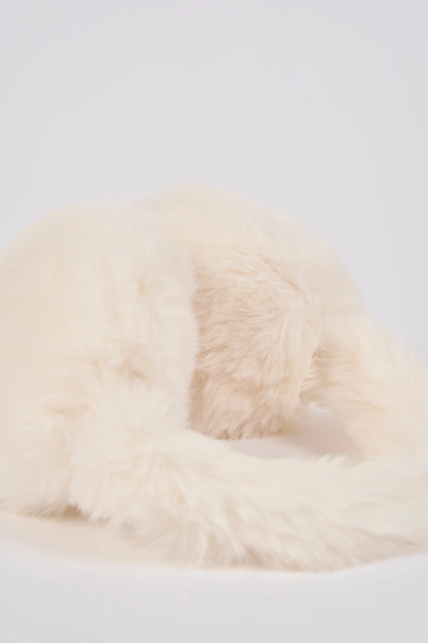 Faux-Fur Earmuffs in Ice White