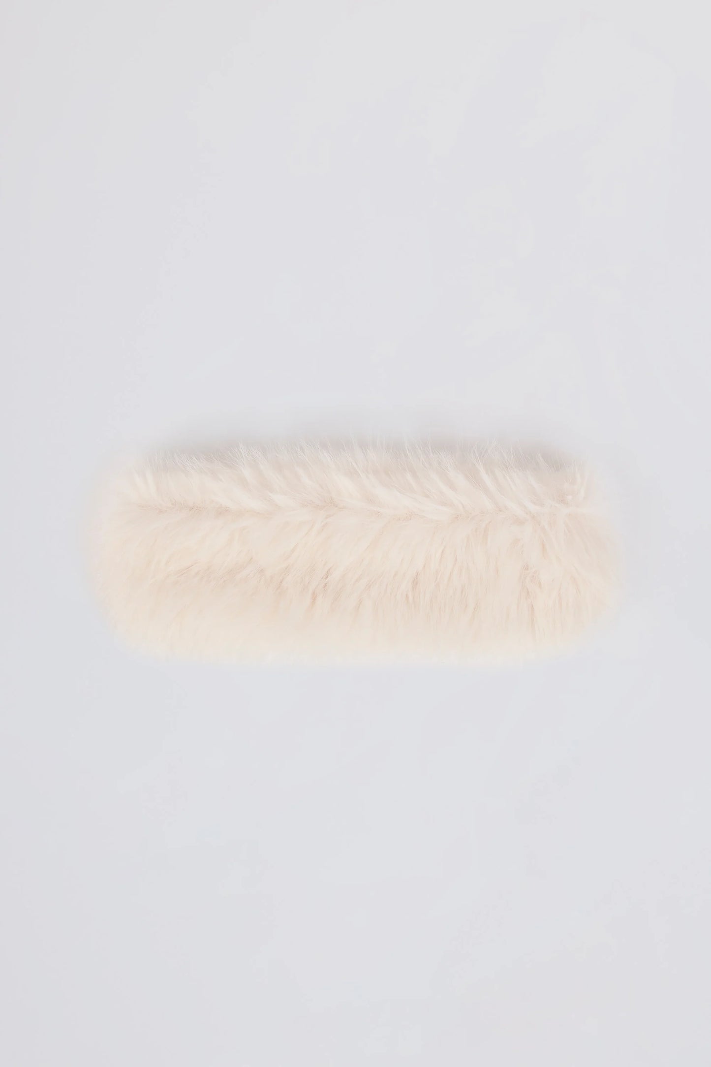 Faux-Fur Headband in Ice White