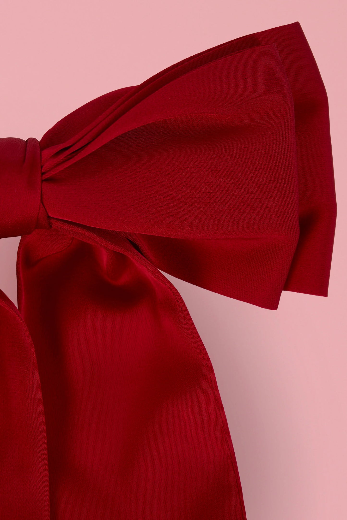 Bow Hair Clip in Ruby Red