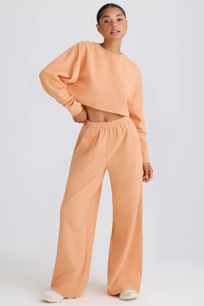 Straight-Leg Joggers in Peach