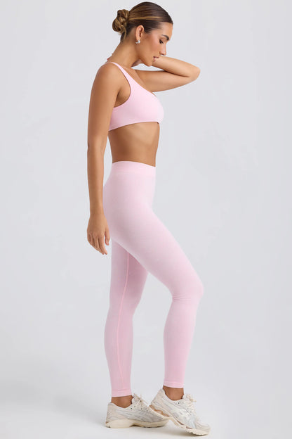 Seamless Rib Leggings in Washed Ice Pink