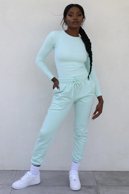 Petite Classic Joggers in Mint