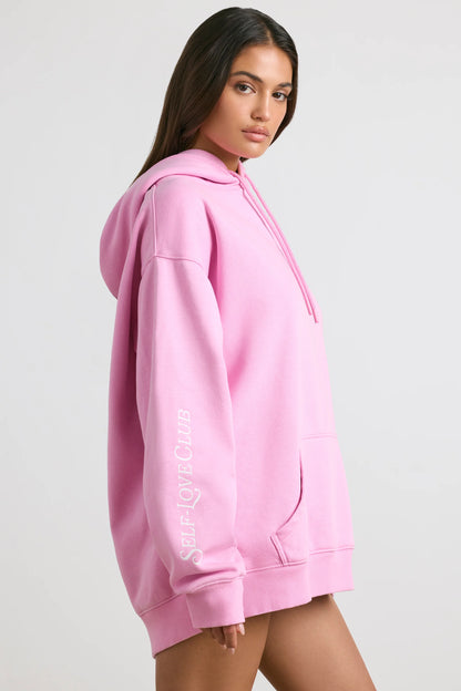 Oversized Hoodie in Bubblegum Pink