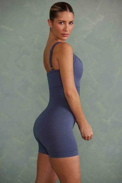 Super Sculpt Unitard in Steel Blue