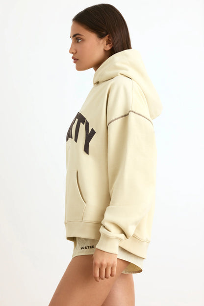 Oversized Hoodie in Bone