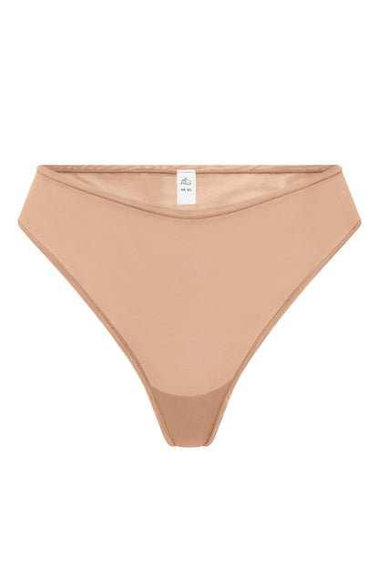 Soft Mesh Brief in Warm Peach