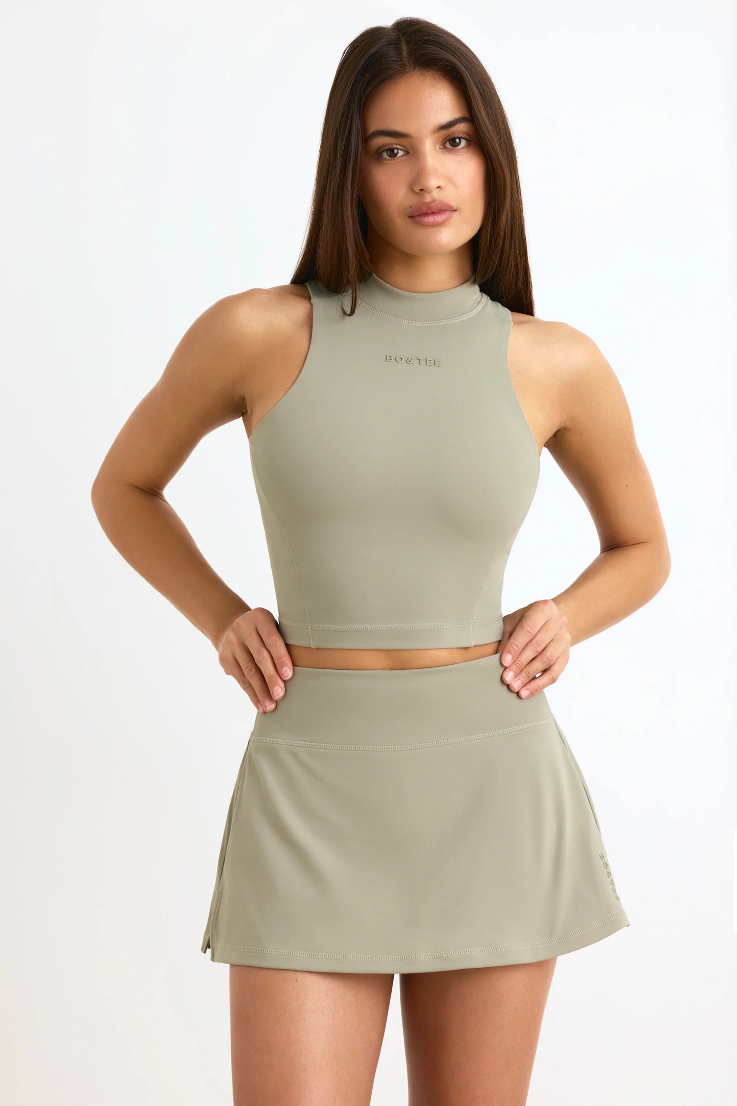 Soft Active Mini Skort in Mineral