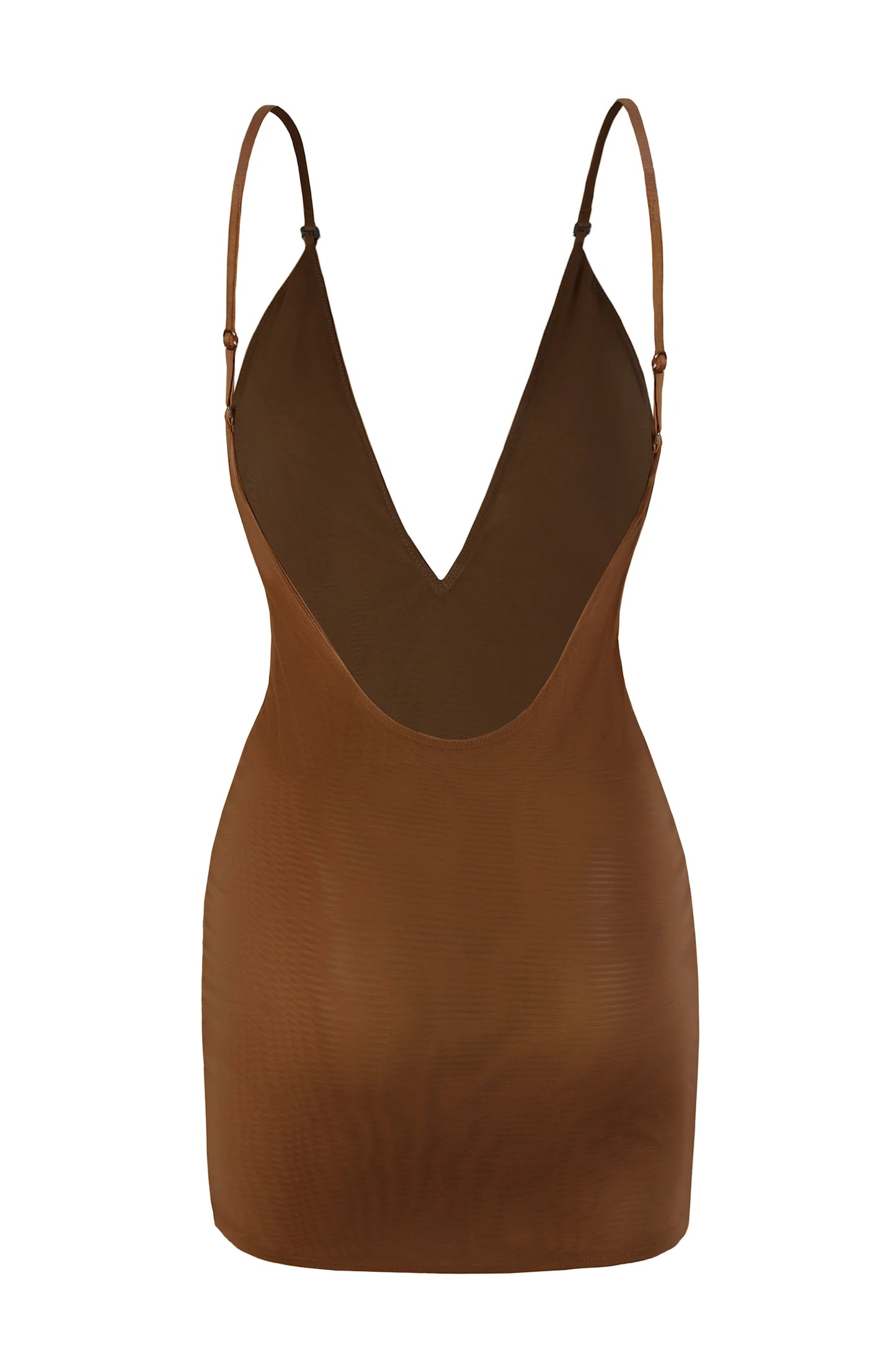 Intimates Soft Mesh Multiway Mini Dress in Chestnut