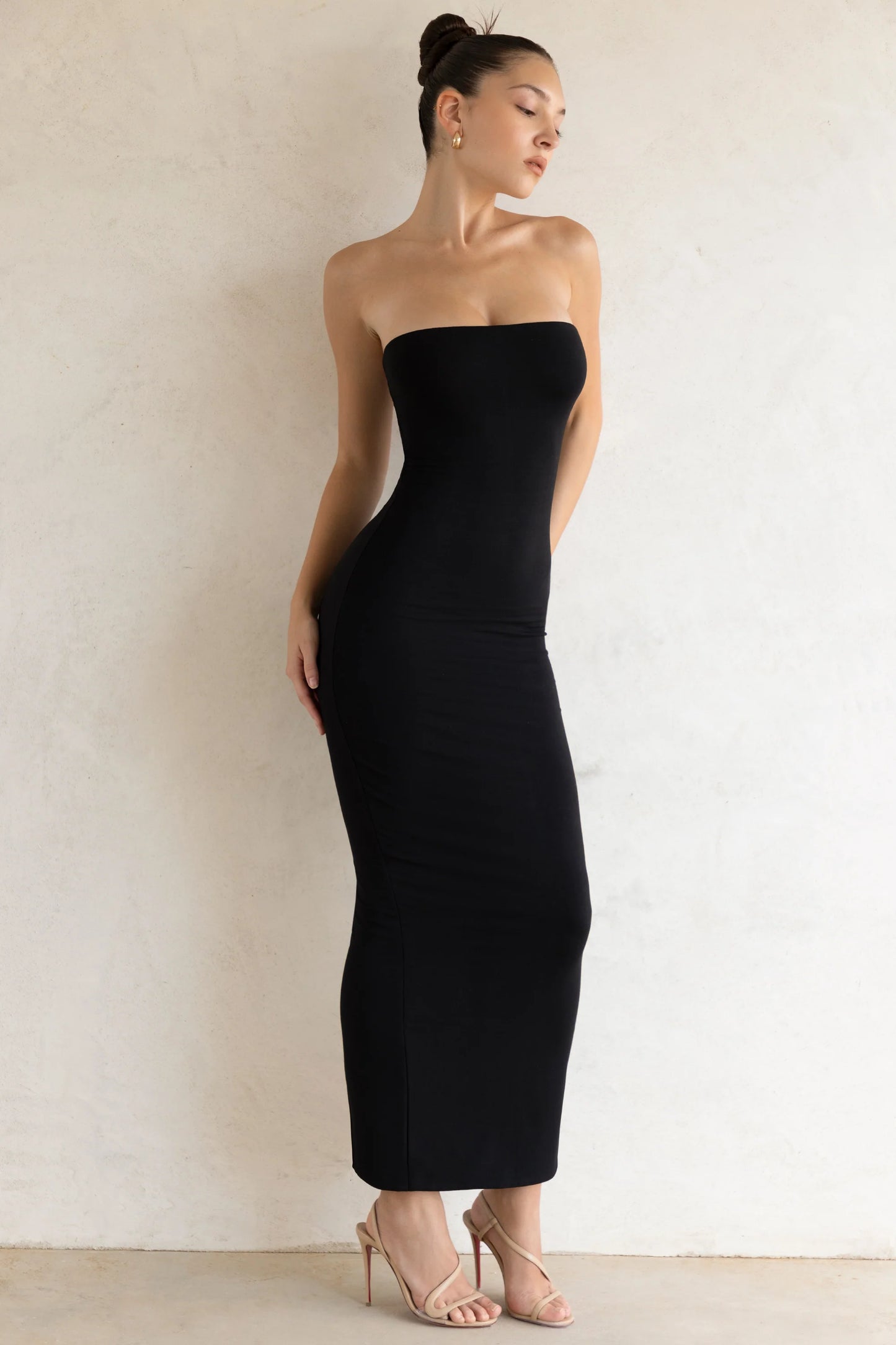 Bandeau Maxi Dress in Black