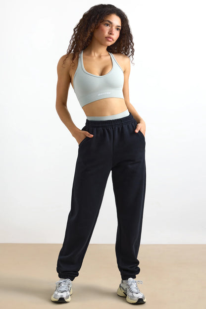 Petite Mid-Rise Joggers in Black