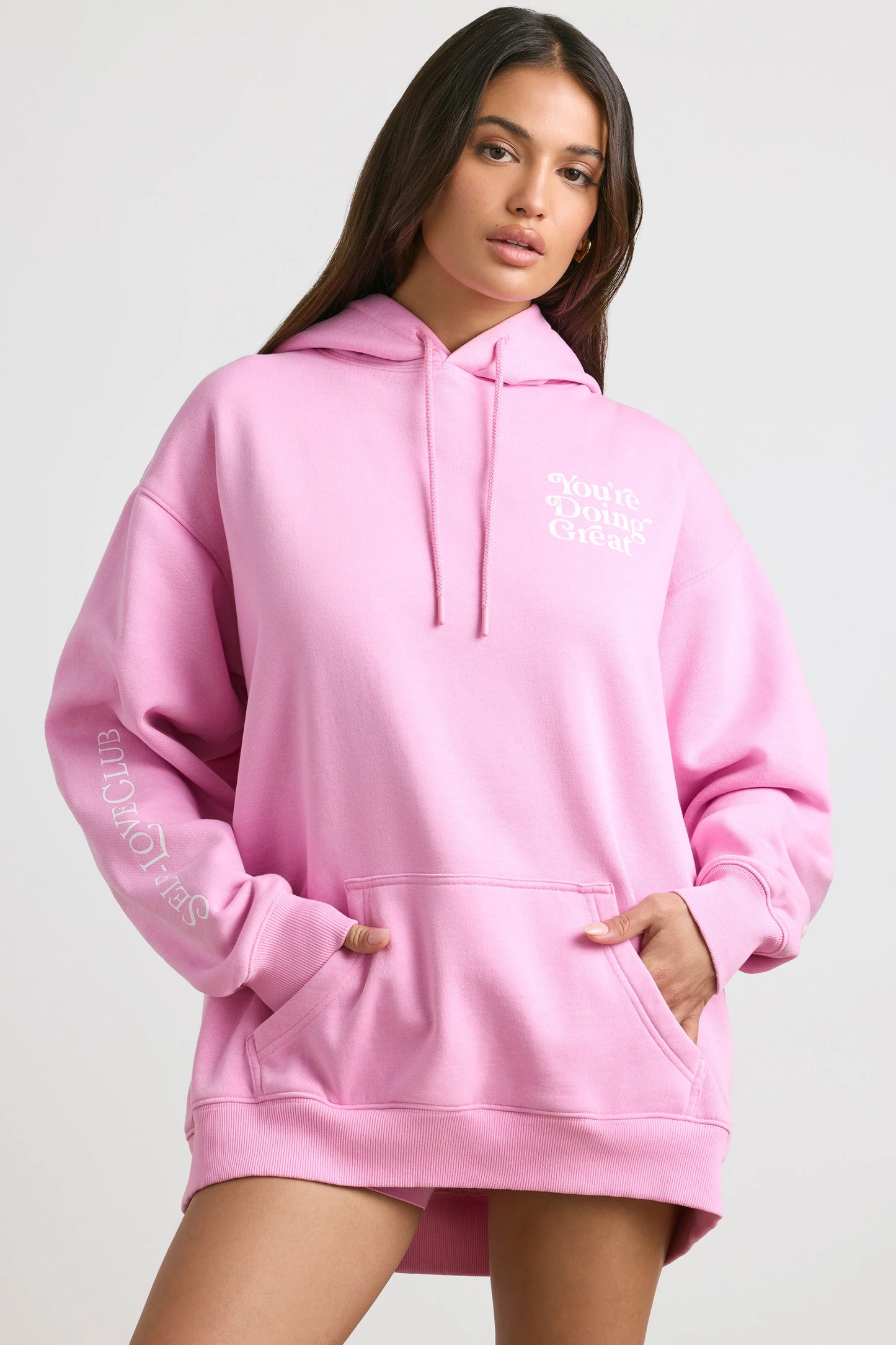 Oversized Hoodie in Bubblegum Pink