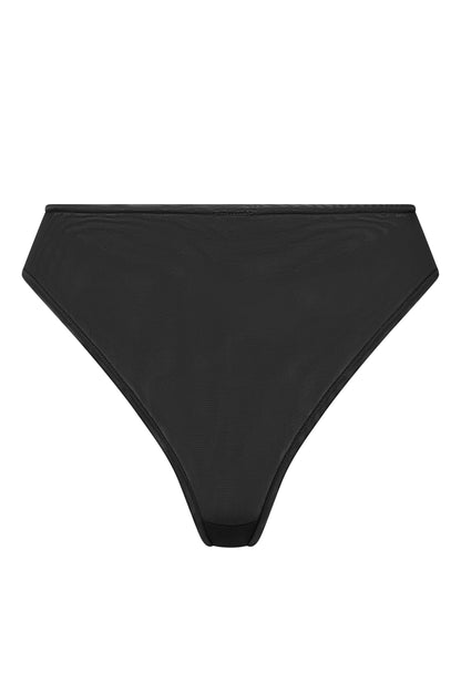 Soft Mesh Brief in Black